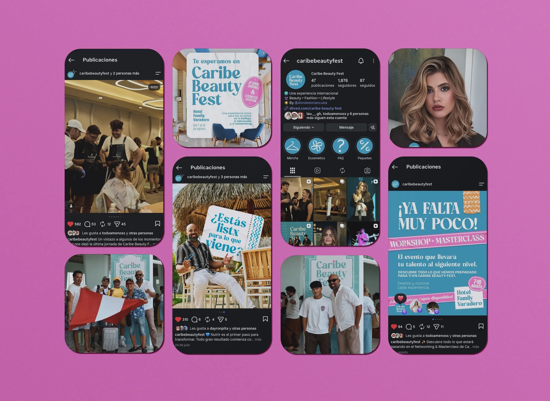 carretes y publicaciones de la campaña
