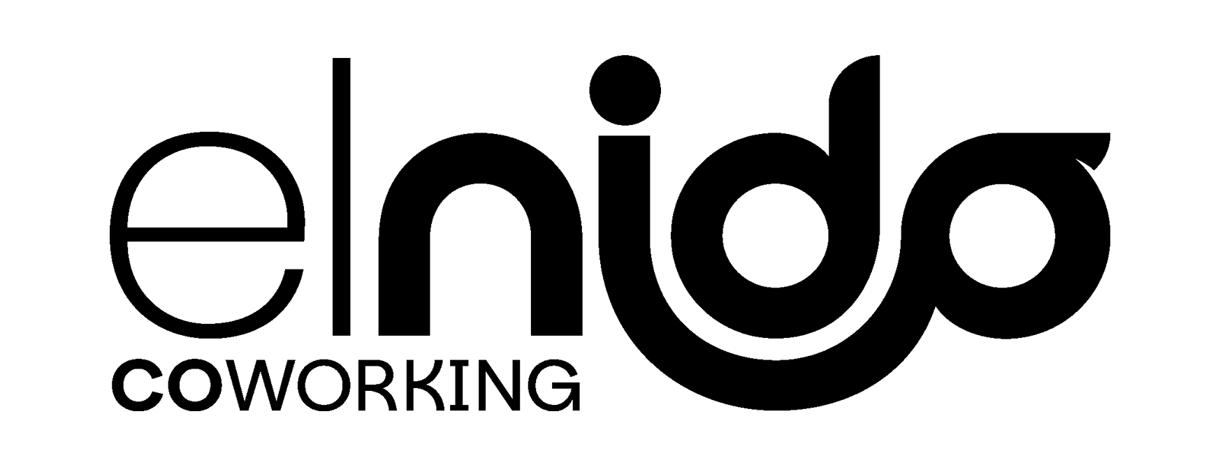 logotipo de El Nido Coworking a una tinta