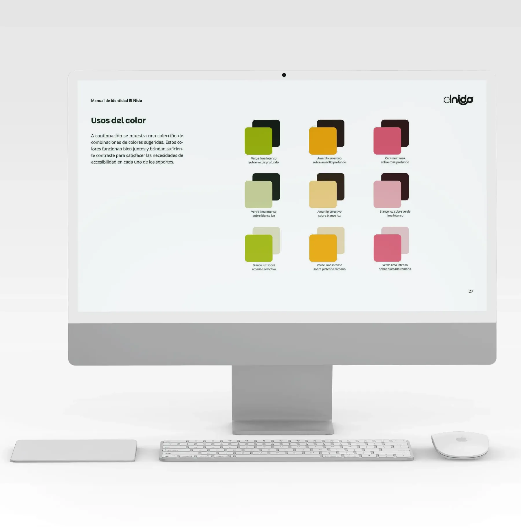 monitor con los usos del color