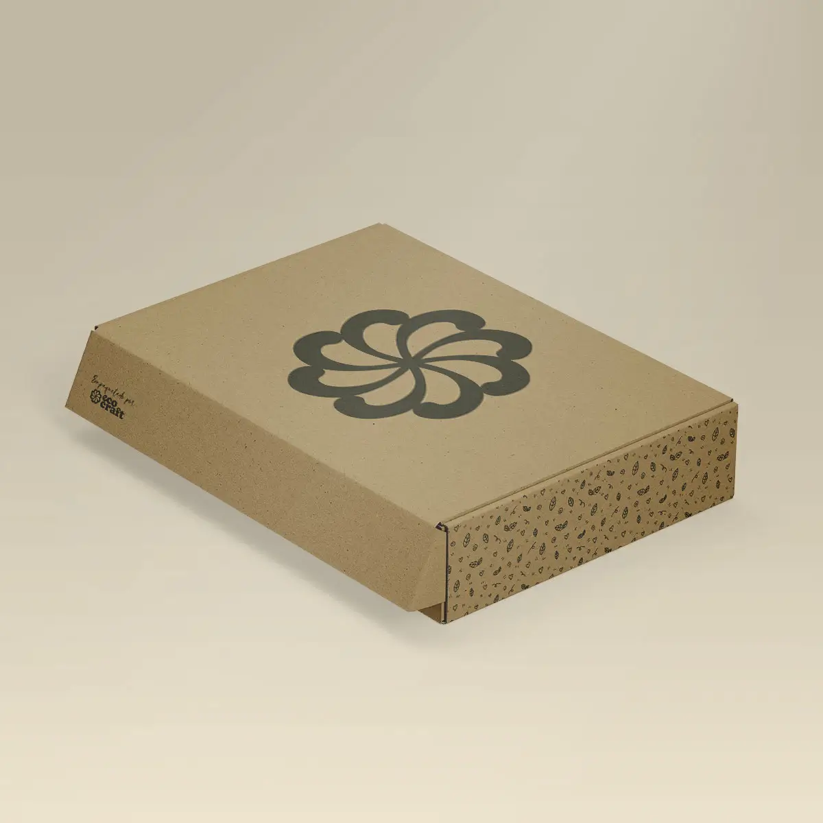 Caja pequeña con diseño de packaging de Ecocraft