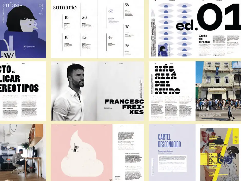 Variación de diseño editorial para revista Énfasis – segunda composición
