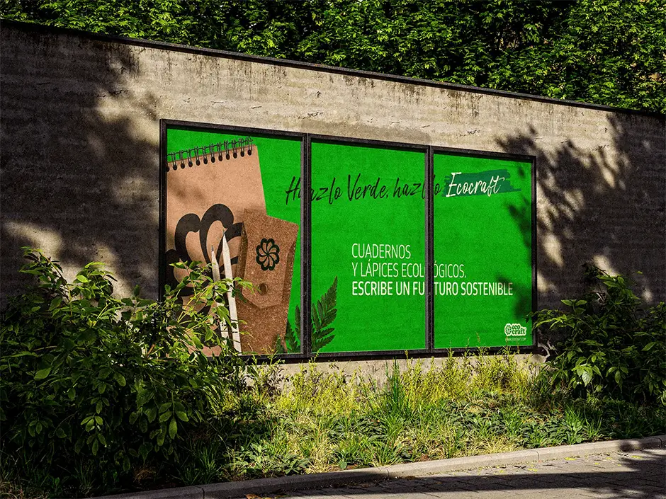 Diseño de valla publicitaria de gran formato para Ecocraft