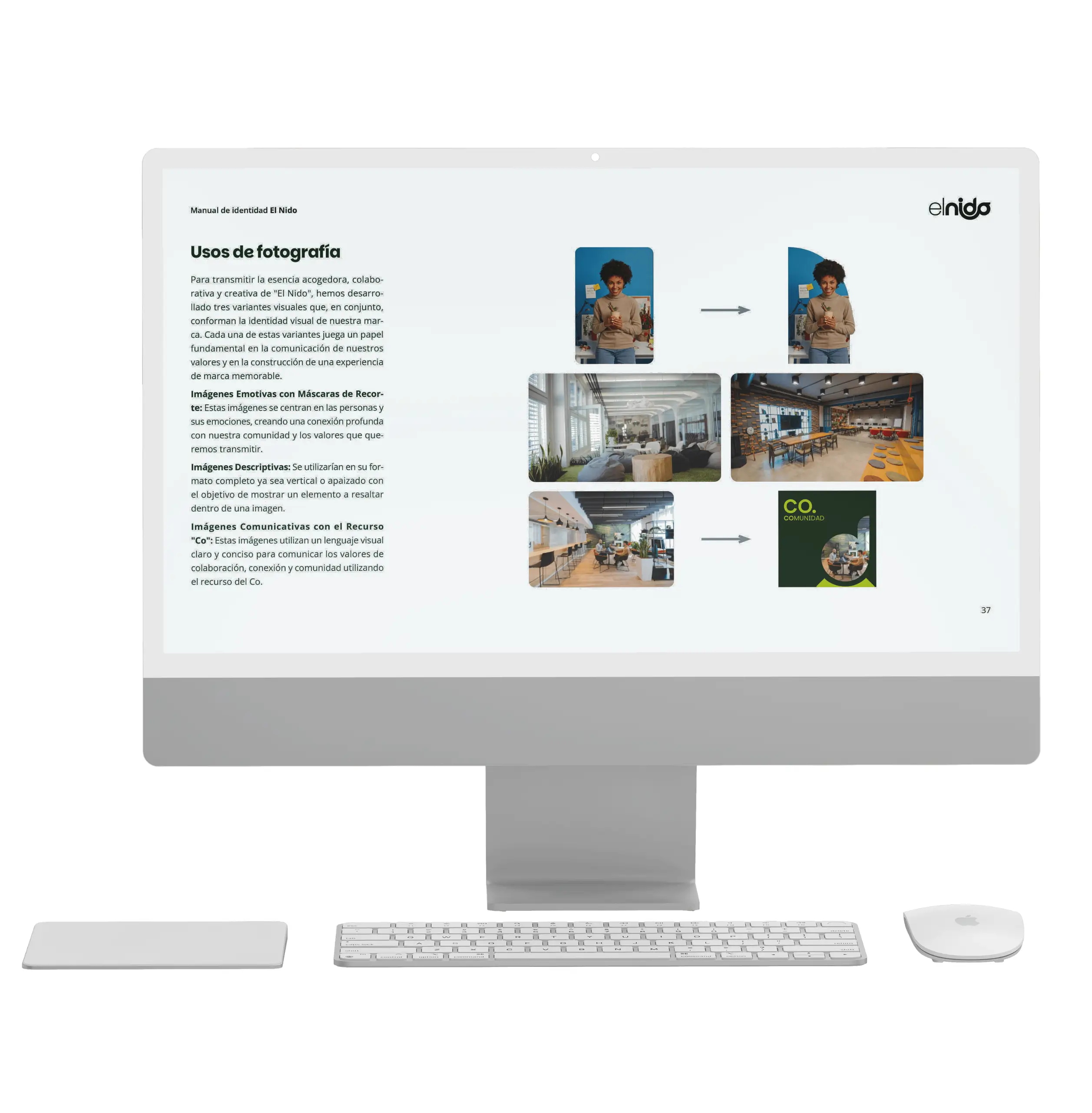 Monitor con pautas fotográficas de El Nido