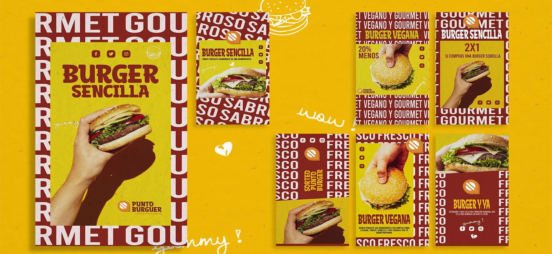 Plantillas de Instagram para Punto Burger